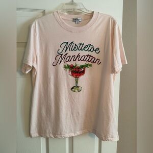 Wildfox Pink “Mistletoe Manhattan” T-shirt